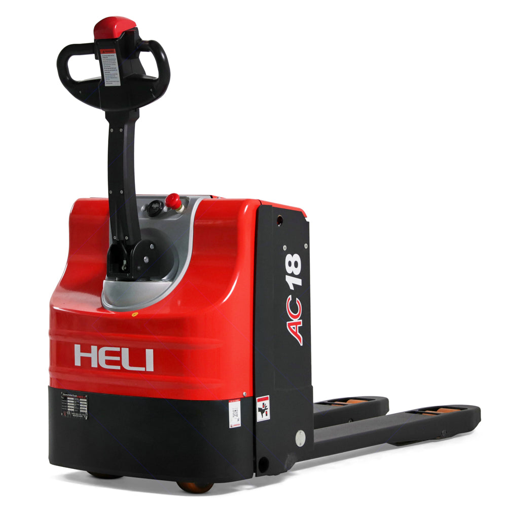 Heli elektrisk palleløfter - 1150x150 mm - 1800kg - PU Boogie hjul